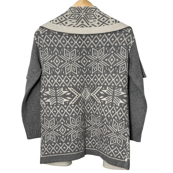 Talbots Petites Wool Cashmere Blend Fair Isle Cardigan Sweater Womens Size Sp - Picture 2 of 5